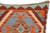 1990s Shabby Chic Tribal Turkish Hand Woven Kilim Throw Pillow For Sale - Image 4 of 8