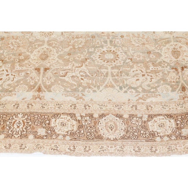 Authentic Persian Tabriz Handmade Wool Rug For Sale - Image 9 of 10