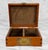 Vintage Chinese Chinoiserie Rosewood Storage Jewelry Box W/ Brass Lock For Sale - Image 4 of 13