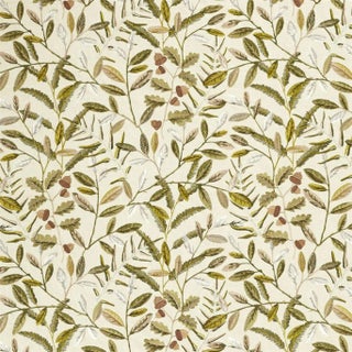 Sanderson Quercus Fabric in Pesto - a Sample For Sale