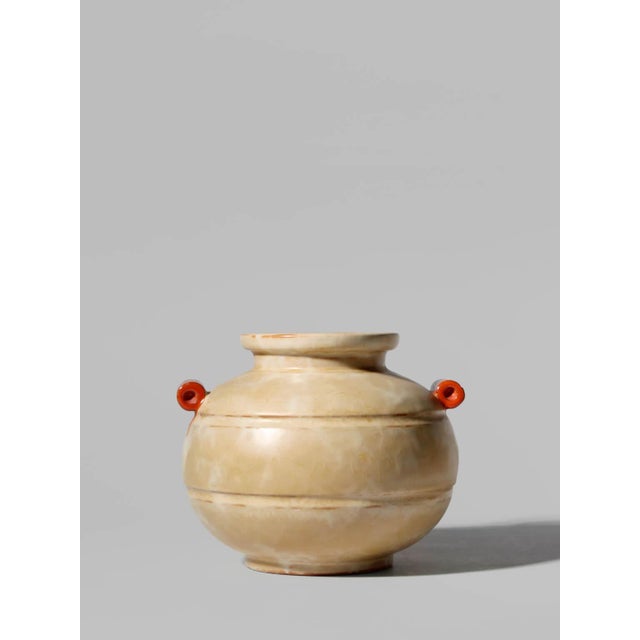 Red Vintage Art Deco Vase by Harald Östergren for Upsala-Ekeby, 1930s For Sale - Image 8 of 8