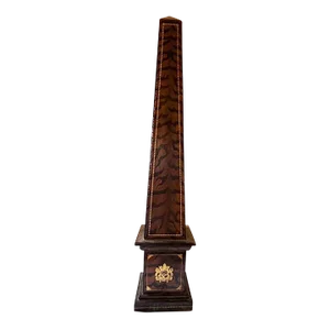 Vintage Maitland Smith Classic Tooled Leather Obelisk
