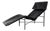 Skye Chaise Longue in Black Leather attributed to Tord Björklund for Ikea, Sweden, 1980s For Sale