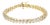 18K Yellow Gold 4.0 Cttw Round-Cut Diamond S-Link 7" Inch Tennis Bracelet For Sale