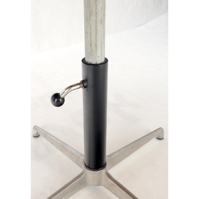 Brown Hi-Lo Convertible Dining to Coffee Adjustable Height Round Table Danish MCM For Sale - Image 8 of 12