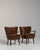 1940s Mid-Century Modern Brown Wood Pair of Club Chairs For Sale - Image 13 of 13