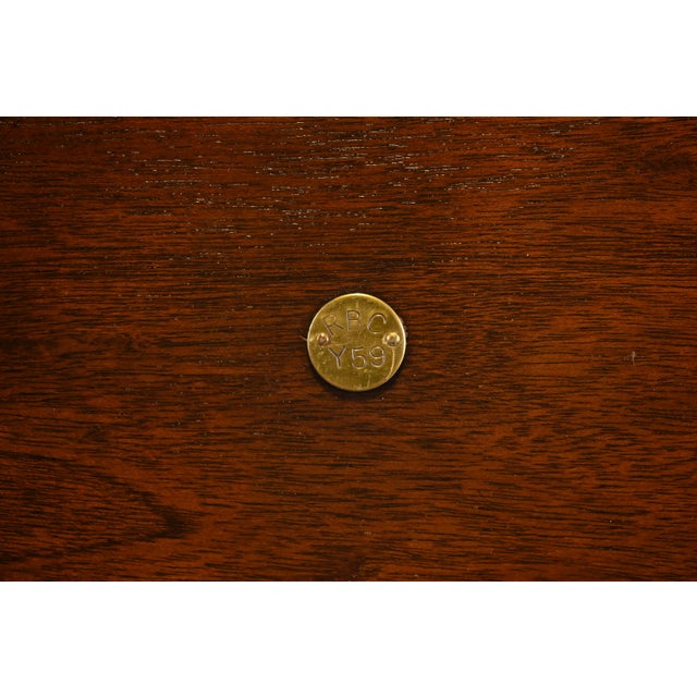 English Georgian Double Pedestal Dining Table by Restall Brown & Clennell, Newly Refinished For Sale - Image 11 of 12