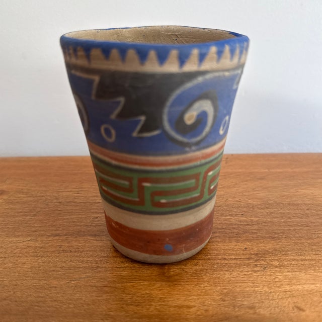 Late 20th Century Southwestern Clay Pencil Cup For Sale - Image 6 of 6