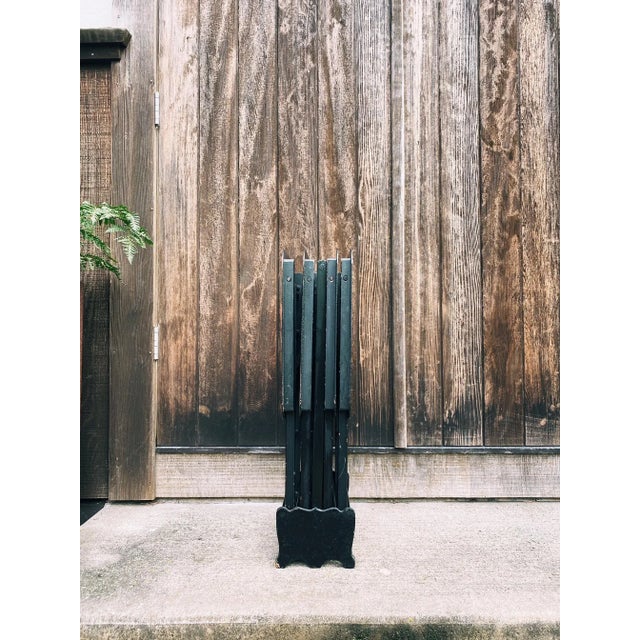 Mid 20th Century Set of 4 American Black-Painted Folding Table Trays by Artex For Sale - Image 10 of 12