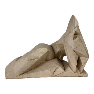 “Sphinx” Contemporary Abstract Terra Cotta Sculpture by Sueko Kawamura For Sale