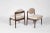 Mid 20th Century Set of 2 Walnut Side Chairs by Jens Risom in Natural Mohair, Circa 1950s For Sale - Image 5 of 11