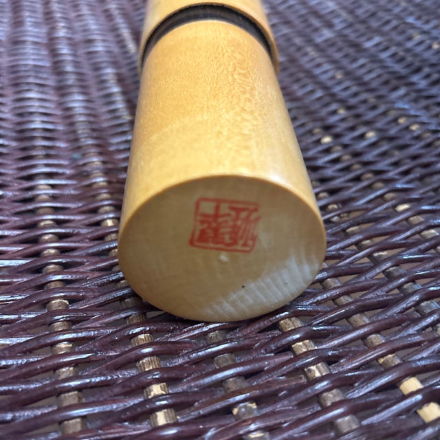 Japanese Vintage Creative Japanese Kokeshi Doll For Sale - Image 3 of 3