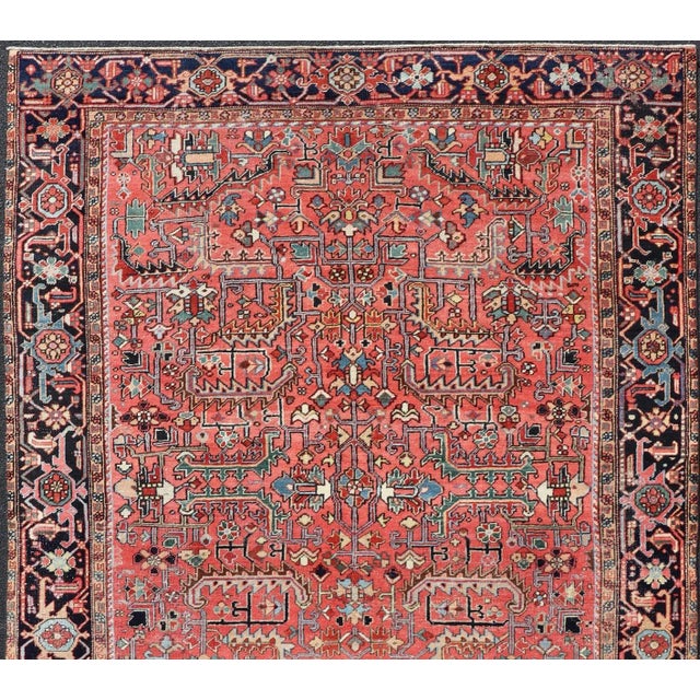 Persian Antique Heriz Rug with All-Over Geometric Design in Jewel Tones. Keivan Woven Arts / Rug / EMB-22161-15110,...