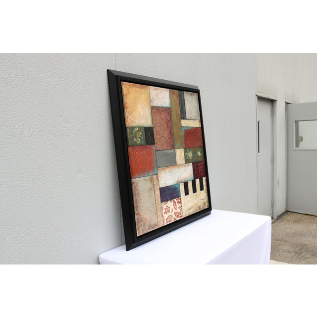 Beige Jodi Reeb-Myers Nature's Music Abstract Mixed-Media & Collage on Canvas Artwork For Sale - Image 8 of 18