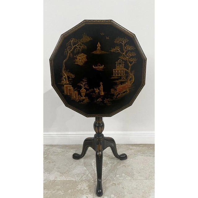 2000 - 2009 Maitland-Smith Chinoiseries Flip-Up Side Table For Sale - Image 5 of 10