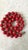 Asian Rare Antique Cinnabar Enamel Inlay Beaded Necklace For Sale - Image 3 of 5