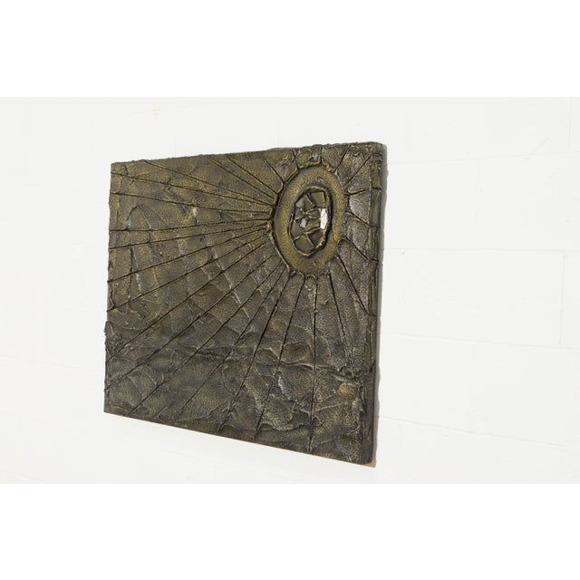 Paul Evans Brutalist Bronzed Resin Wall Relief Sculpture, Style of Paul Evans, c 1970s For Sale - Image 4 of 12
