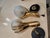The Vintage Pair of Maison Arlus Gold Bronze Hand Held Globe Sconces are a unique and stylish lighting fixture from the...