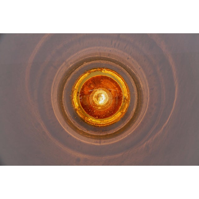 Mushroom Shaped Glass Lamp in Gold, Germany, 1960s For Sale - Image 6 of 11