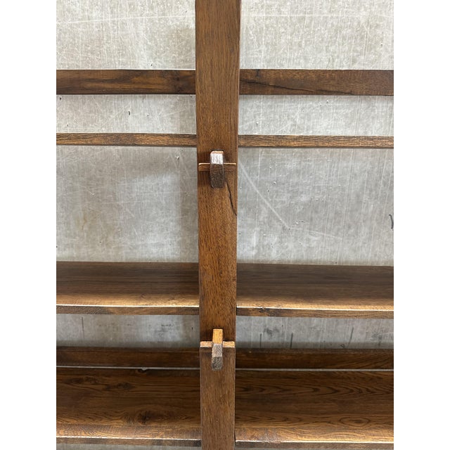 Vintage Brutalist Wabi-Sabi Wall Cabinet in Oak For Sale - Image 4 of 12