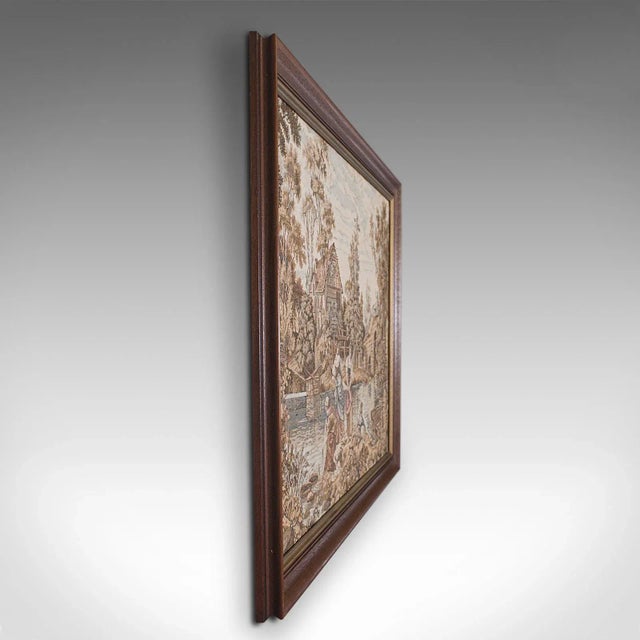 1930s Vintage French Needlepoint Panoramic Tapestry For Sale - Image 4 of 10