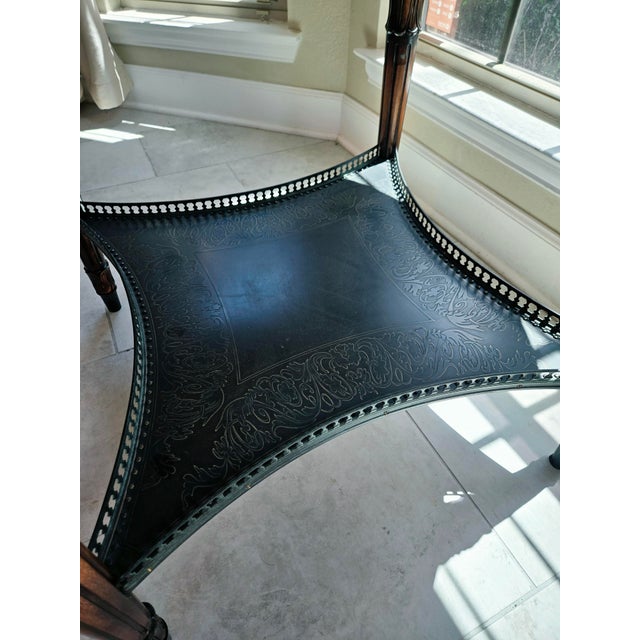Theodore Alexander Side Table With Metal Top, Metal Bottom, and Drawer For Sale - Image 10 of 14