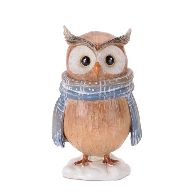 Kenneth Ludwig Chicago Winter Owl and Bird Figurines (Set of 6) For Sale - Image 4 of 6