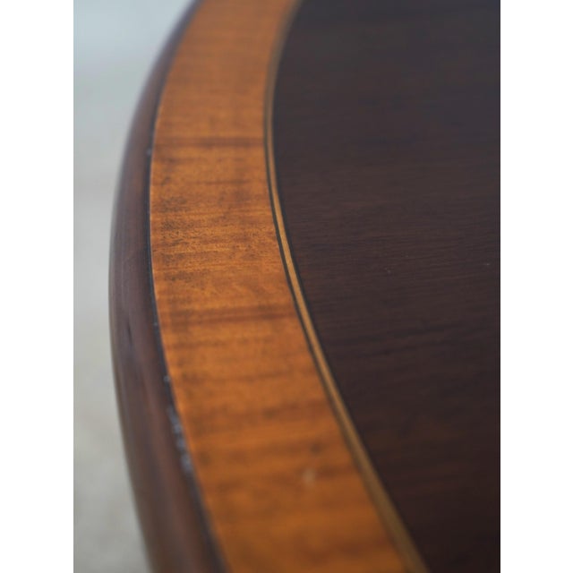 Georgian Style Oval Mahogany Inlaid Dining Table For Sale In Philadelphia - Image 6 of 18