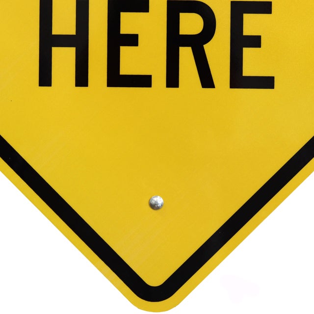 2020s Imagine Art Here XXIV - Original Pop Art Street Sign Steel Wall Sculpture For Sale - Image 5 of 9