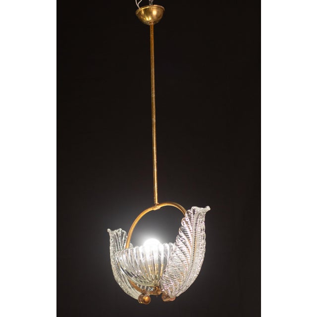 Glass Barovier E Toso Pendant Light, 1940 For Sale - Image 7 of 12