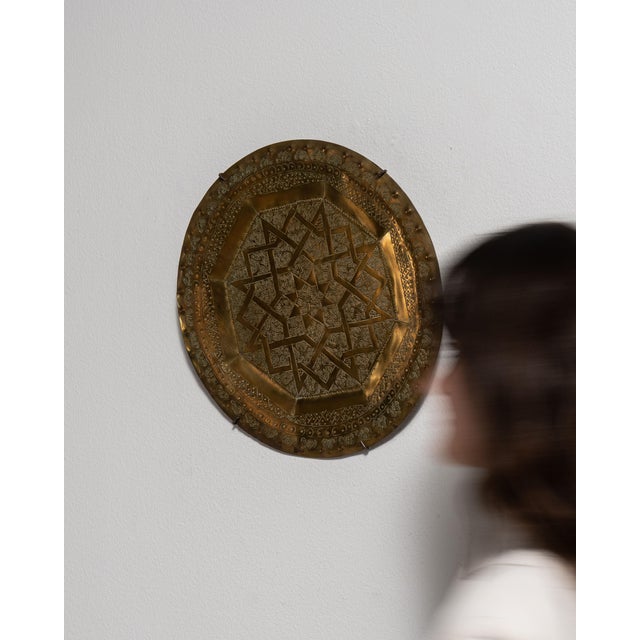 Mid 20th Century Morocco Brass Tray For Sale - Image 9 of 15