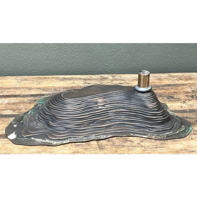 Metal Vintage Patinated Bronze Sink For Sale - Image 7 of 12