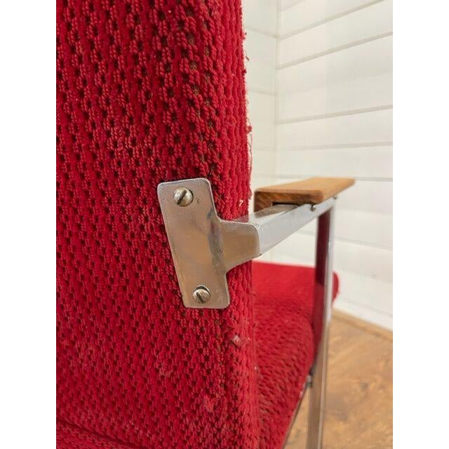 Red Vintage Chair in Red and Chrome For Sale - Image 8 of 10