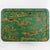 Vintage Hand Painted Chinoiserie Tole Tray Emerald Green and Gold Lacquer Rectangular Serving Tray For Sale - Image 4 of 16