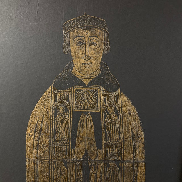 Brass Twentieth Century Brass Rubbings Triptych, Set of Three For Sale - Image 8 of 17