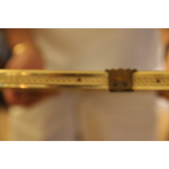 Italian Brass Wall Mirror in the style of Gio Ponti, 1950s For Sale - Image 17 of 18