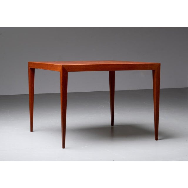 This coffee table, designed by Severin Hansen in Denmark in the 1970s, is made of beautiful teak wood. The clean,...