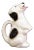 Mid-Century French Sarreguemines Hand-Painted Ceramic Begging Dog Pitcher For Sale