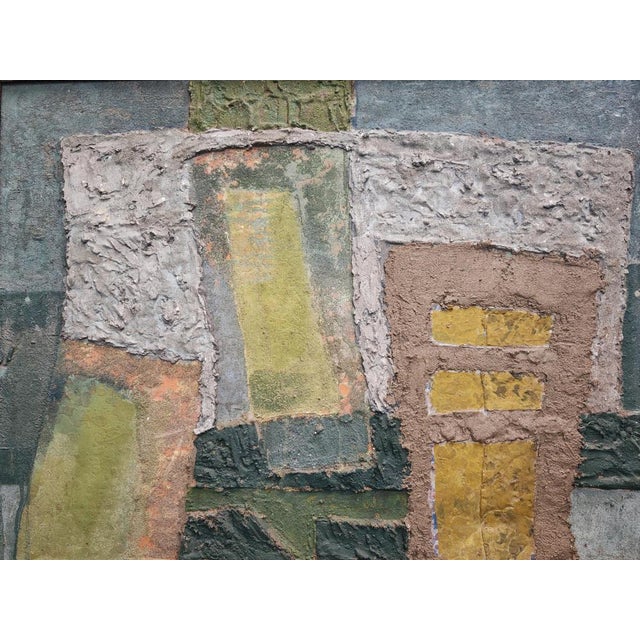 Brown Former Yugoslav Artist, Abstract Informalist Composition, Oil Mortar and Hardboard, 1970s For Sale - Image 8 of 9