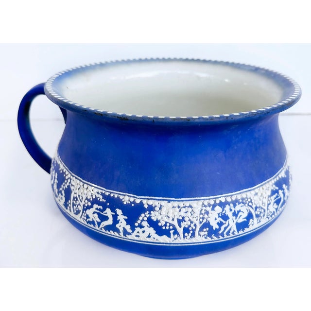 Antique "Tams" Ware Jasperware Bowl Pitcher Set John Tams Ltd., Set of 4 For Sale - Image 9 of 12