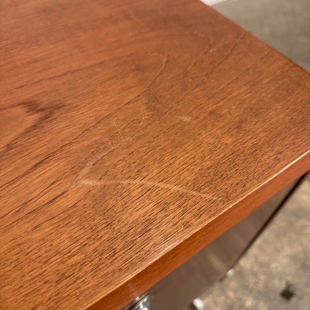 Mid 20th Century Peerless Steel Equipment Co. Walnut and Steel Credenza For Sale - Image 5 of 12