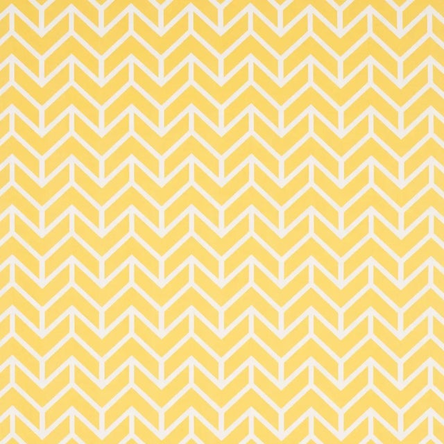 Sample - Schumacher Chevron Indoor/Outdoor Fabric in Yellow For Sale