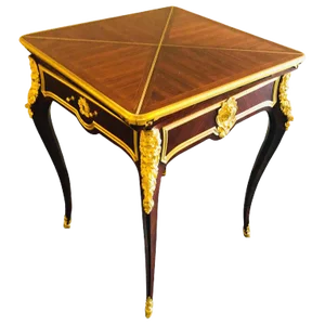 19th Century French Ormolu Folding Card Envelope Table, Signed P. Sormani