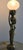 Mid 20th Century Vintage African Brass Figural Lady Table Lamp With Frosted Globe For Sale - Image 5 of 15