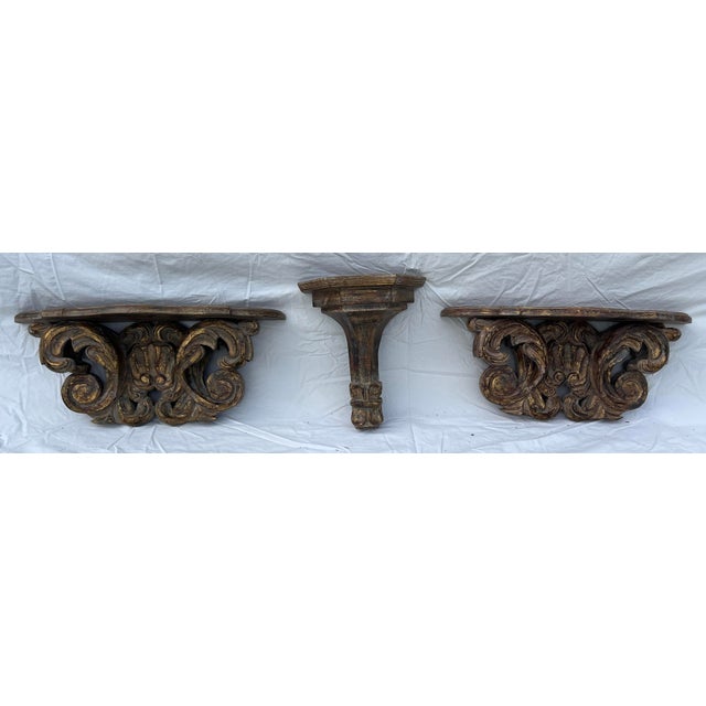 1980s Old World Mexican Hacienda Collection: Console Table With Monumental Mirror & Decorative Corbels, 5 Pieces For Sale - Image 14 of 18