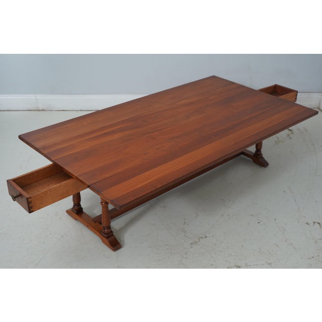 Traditional Stickley Cherry Valley Dropleaf Coffee Table For Sale - Image 3 of 18