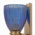 2000 - 2009 Murano Glass Blue Wall Sconces with Gold Dust Inclusions, 2000, Set of 2 For Sale - Image 5 of 9