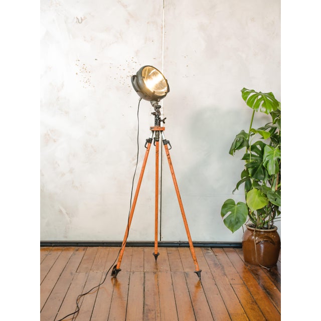 20th Century Military Field Spotlight Floor Lamp from Bosch Eisemann, Germany, 1960s For Sale - Image 11 of 18