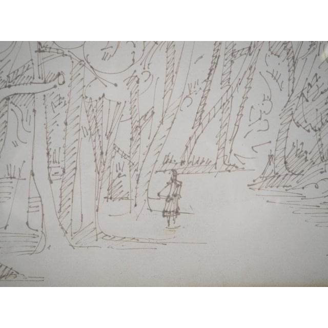 Paper André Lhote, Walk in the Forest, Original Drawing For Sale - Image 7 of 9