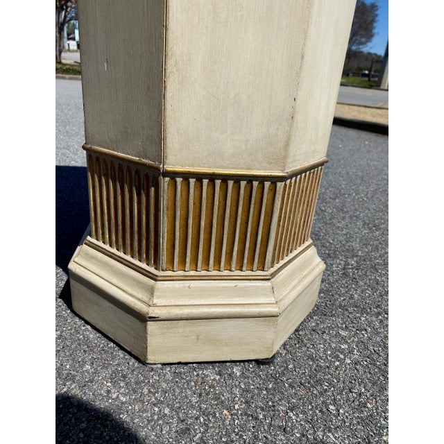 Mid 20th Century Wood Pedestal With Secret Cabinet For Sale - Image 4 of 9